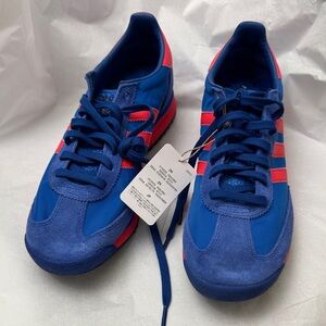 Adidas Men's Vibrant Blue and Red Sneakers